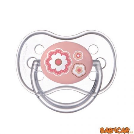 CANPOL BABIES silikonový dudlík symetrický NEWBORN BABY 6-18m 1ks Růžová