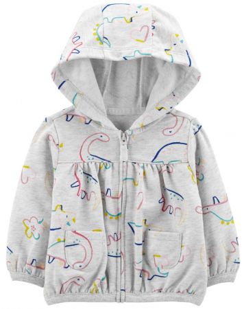 CARTERS CARTER'S Mikina s kapucí Grey Dino holka NB/vel. 56