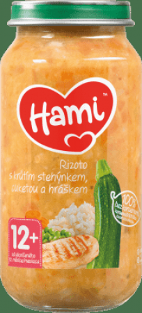 HAMI HAMI Rizoto s krůtím stehýnkem, cuketou a hráškem (250 g) - maso-zeleninový příkrm