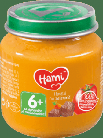 HAMI HAMI Mrkev, brambor a hovězí (125 g) - maso-zeleninový příkrm