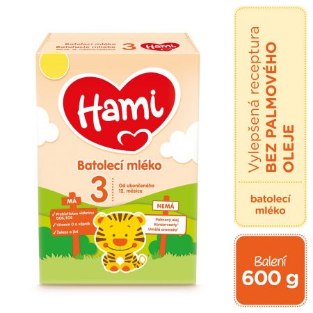 HAMI HAMI 3 Mléko batolecí 600 g