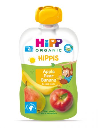 HIPP HiPP HiPPiS BIO 100% ovoce Jablko-Hruška-Banán 100 g – ovocný příkrm