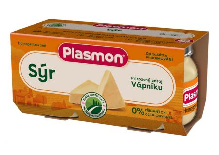 PLASMON PLASMON Příkrm bezlepkový sýrový 2x80 g, 4m+