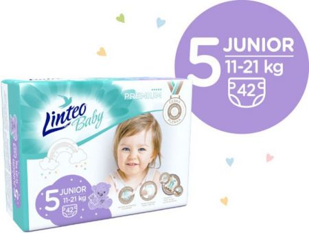 LINTEOBABY LINTEO BABY Premium Pleny jednorázové 5 JUNIOR (11-21 kg) 168 ks