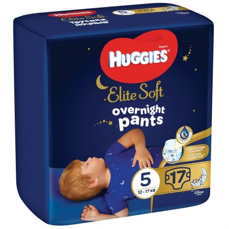 HUGGIES HUGGIES Elite Soft Pants OVN Kalhotky plenkové jednorázové 5 (12-17 kg) 17 ks