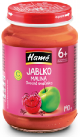 HAMÉ HAMÉ Příkrm ovocný Malina 190 g, 6m+