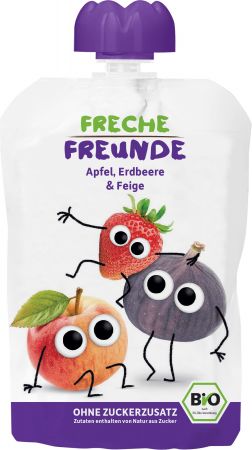 FRECHEFREUN FRECHE FREUNDE BIO Kapsička ovocná Jablko, jahoda a fík 100 g, 12m+