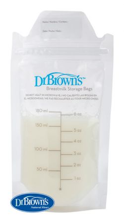 DRBROWNS DR.BROWN'S Kapsy na uskladnění mateřského mléka 180 ml, 25 ks