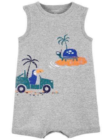 CARTERS CARTER'S Overal letní Tropical Grey chlapec 3 m, vel. 62