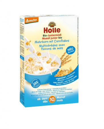 HOLLE HOLLE Organické junior müsli vícezrnné s kukuřičnými lupínky, 250 g
