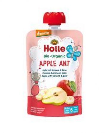 HOLLE HOLLE Apple Ant Bio pyré jablko banán hruška 100 g (6+)