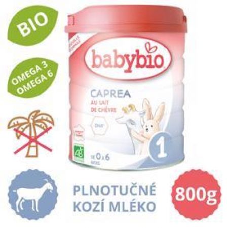 BABYBIO BABYBIO CAPREA 1 plnotučné kozí kojenecké bio mléko (800 g)