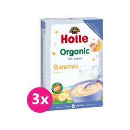 HOLLE 3x HOLLE Kaše mléčná Bio banánová 250 g
