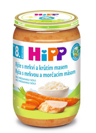 HIPP HiPP Rýže s karotkou a krůtím masem (220 g) - maso-zeleninový příkrm