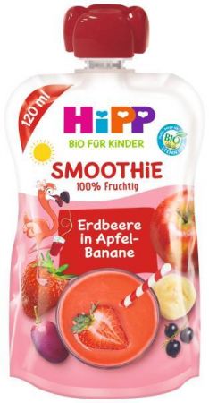 HIPP HiPP HiPPiS BIO Smoothie Jablko-Banán-Červené ovoce 120 ml – ovocný příkrm