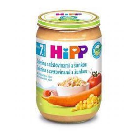HIPP HiPP BIO Zelenina s těstovinami a šunkou (220 g) - maso-zeleninový příkrm
