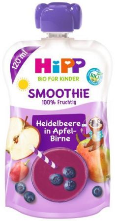 HIPP HiPP BIO Smoothie Jablko-Hruška-Borůvky, 100 g – ovocný příkrm