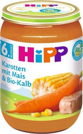HIPP HiPP BIO Mrkev s kukuřicí a BIO telecím masem (6m+) 190 g