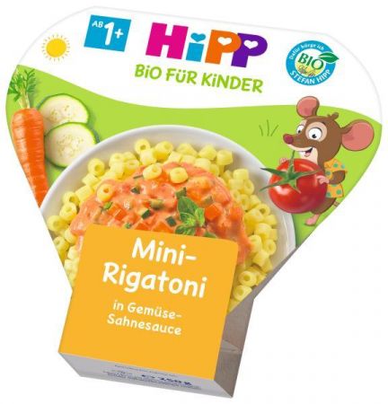 HIPP Příkrm zeleninový BIO Mini Rigatoni se zeleninou ve smetanové omáčce 250g Hipp