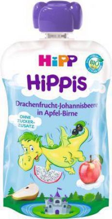 HIPP HiPP BIO HiPPis Jablko, Hruška, Dračí ovoce, Černý rybíz (12m+) 100 g