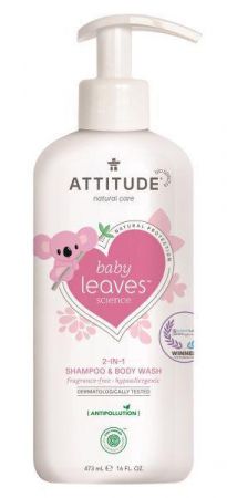 ATTITUDE ATTITUDE Dětské tělové mýdlo a šampon 2v1 Baby leaves bez vůně 473 ml