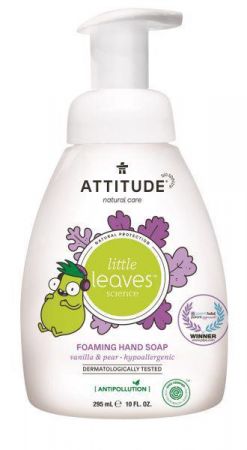 ATTITUDE ATTITUDE Dětské pěnivé mýdlo na ruce Little leaves s vůní vanilky a hrušky, 295 ml