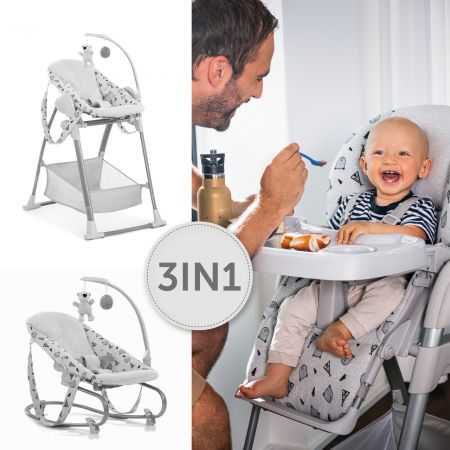 Hauck Sit´n Relax 3v1 2022 jídelní židlička Nordic Grey