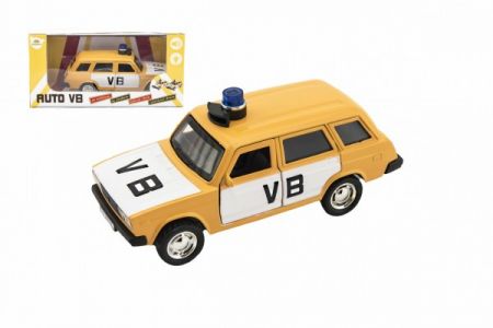 Teddies Policejní auto VB combi kov/plast 12cm na zpětné nat. na baterie se světlem, zvukem v krab. 15x7x7cm