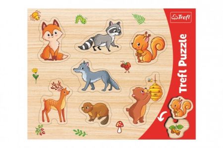 Trefl Vkládačka/Puzzle deskové obrysové lesní zvířátka 37x29cm ve fólii