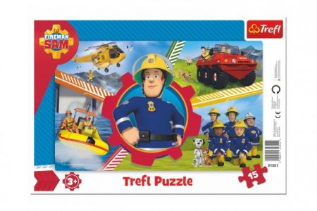 Trefl Puzzle deskové Požárník Sam 33x23cm 15 dílků