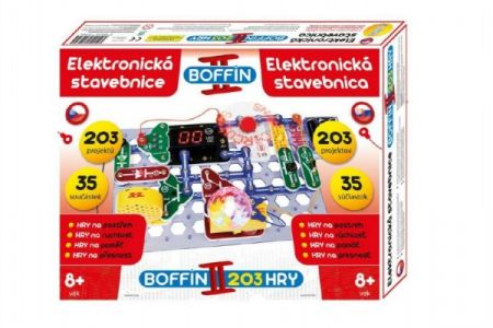 Conquest Stavebnice Boffin II. 203 elektronická 203 projektů na baterie 35ks v krabici 40x30x7cm