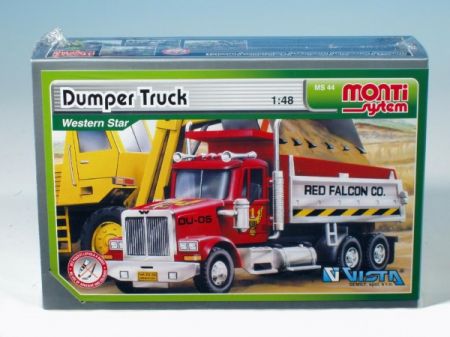 SEVA Stavebnice Monti System MS 44 Dumper Truck Western star 1:48 v krabici 22x15x6cm