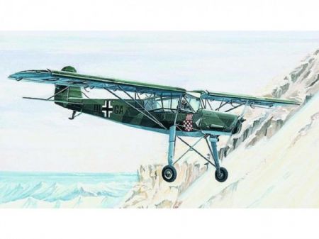 Směr Model Fieseler FI-156 Storch 13,8x19,6cm v krabici 25x14,5x4,5cm