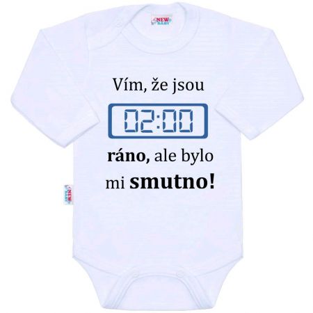 Body s potiskem New Baby 02:00 ráno 62 (3-6m)