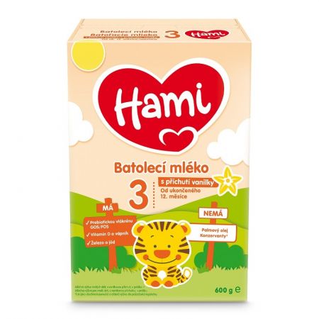 HAMI HAMI 3 Mléko batolecí s příchutí vanilky 600 g