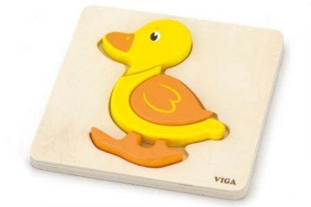 Viga Dřevěné puzzle pro nejmenší - kačenka