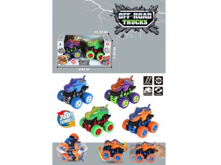 MAC TOYS - Natahovací auto dinosaurus 2ks, Mix produktů