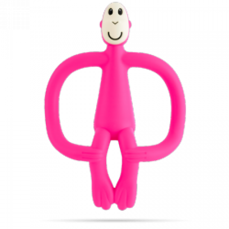 Matchstick Monkey zubní kartáček a kousátko 2v1 Pink