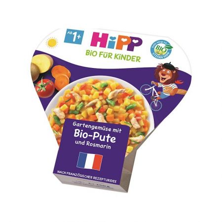HIPP HiPP BIO Zelenina ze zahrádky s BIO krůtím masem a rozmarýnem od uk. 1. roku, 250 g