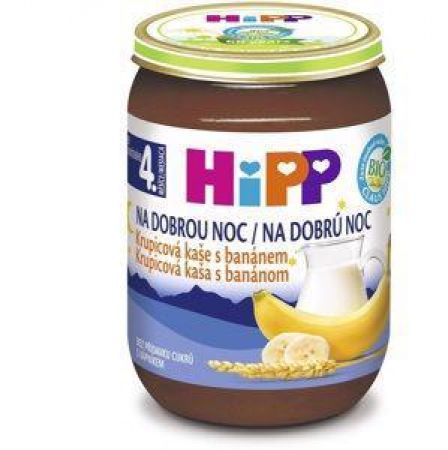 HIPP HiPP Kaše mléčná Bio na dobrou noc krupicová s banánem 190 g