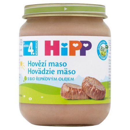 HIPP HiPP BIO Hovězí maso od ukončeného 4. měsíce, 125 g