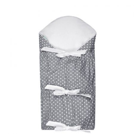 Babyrenka zavinovačka 80x80 stahovací s výztuží Puntík grey