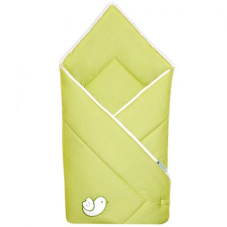 Babyrenka zavinovačka 80x80 Bird pistacia bílý lem