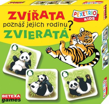 Pexetrio Kids - Zvířata - Poznáš jejich rodinu? 36 dílků