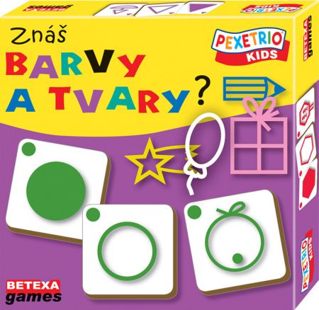 Pexetrio Kids - Znáš barvy a tvary? 36 dílků