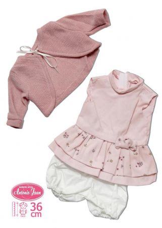 Antonio Juan Obleček pro panenku miminko velikosti 36 cm 3dílny růžový