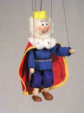 Loutka Král (modrý s pláštěm) 20 cm
