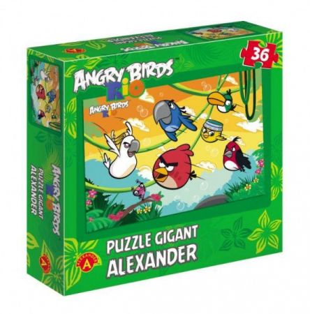 Angry Birds RIO - Puzzle Gigant 36 dílků Nahoru!