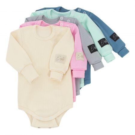 ESITO Rostoucí body žebrované Color vel. 56 - 92 - smetanová / 74 - 80