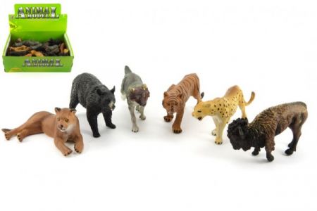 Teddies Zvířátka safari ZOO plast 10cm mix druhů 24ks v boxu